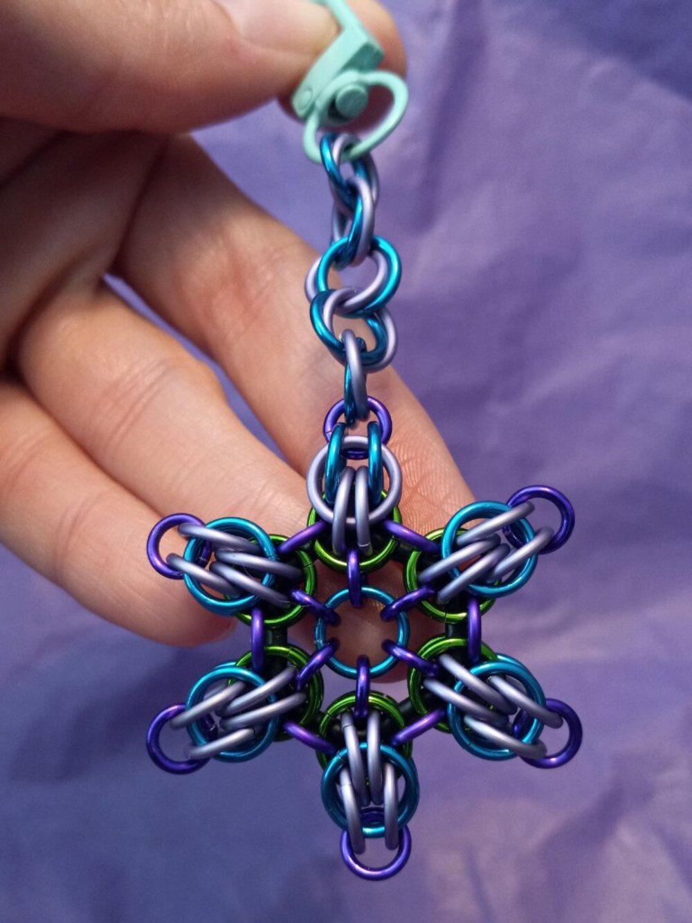 Frozen themed Chain Mail keychain/bag charm